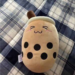 Kids plushy, 13 inches tall with the straw standing up, 7 inches wide